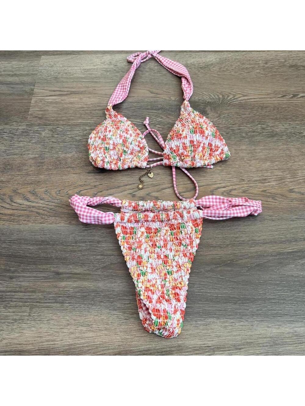 Women's Multi and Pink Bikinis-and-tankini-set